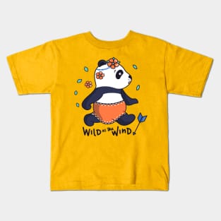 Wild panda girl Kids T-Shirt